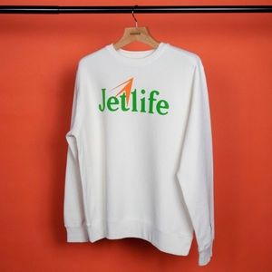 carrots jetlife crewneck - off white - size small